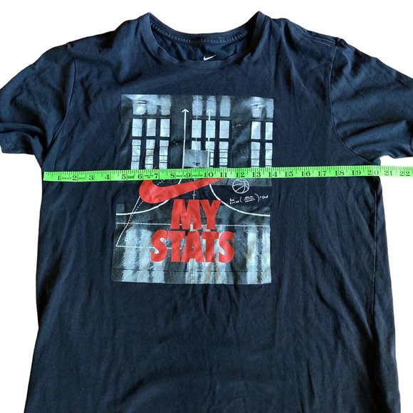 The Nike Tee Men's‎ Black MY-STATS T-Shirt, Size Large , Short Sleeve, Dri-Fit - Picture 6 of 11